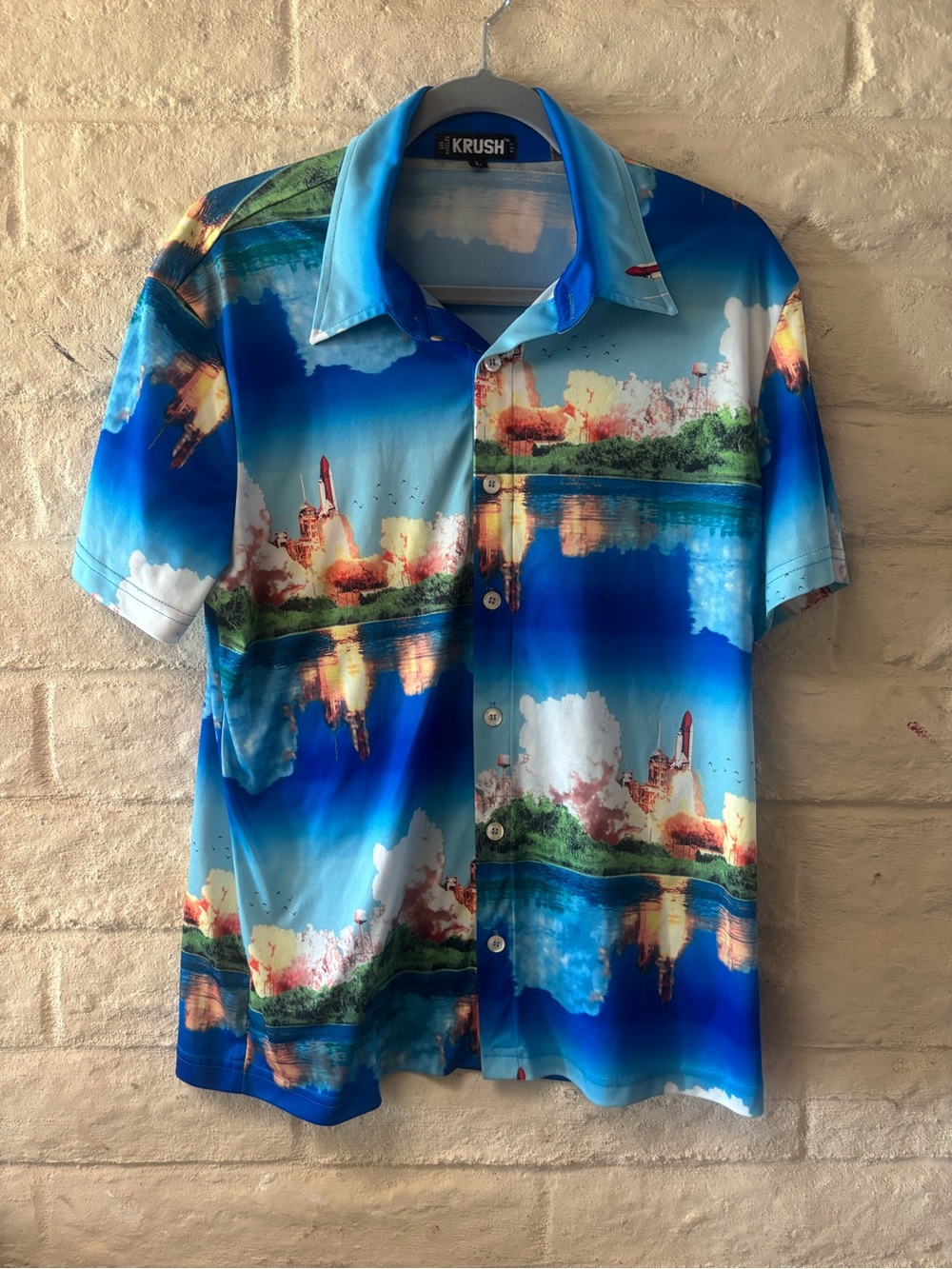 Y2K KRUSH Men’s Space Launch Shirt-Large